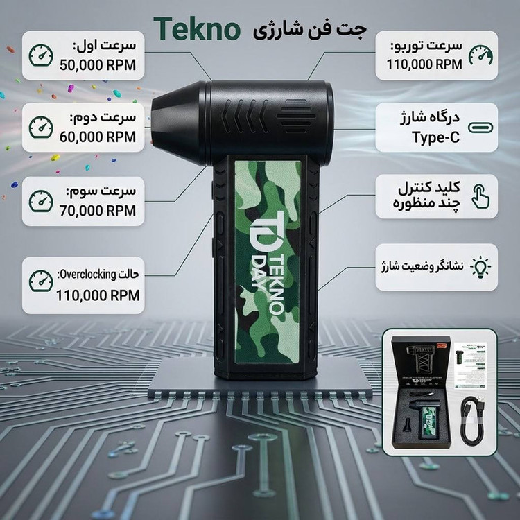 جت فن شارژی تکنودی